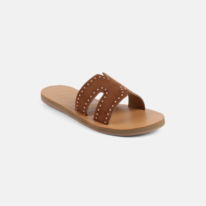 Mochi Women Brown-suede Casual Slip Ons (SKU: 41-575-35-37)