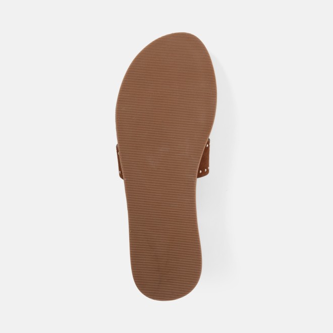 Mochi Women Brown-suede Casual Slip Ons (SKU: 41-575-35-37)