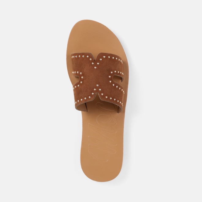 Mochi Women Brown-suede Casual Slip Ons (SKU: 41-575-35-37)