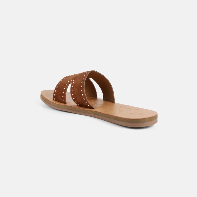 Mochi Women Brown-suede Casual Slip Ons (SKU: 41-575-35-37)