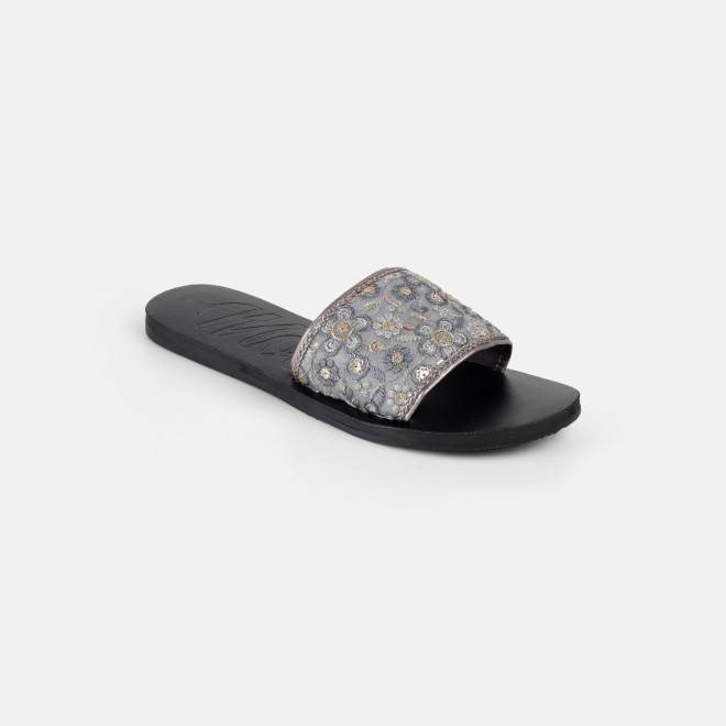 Mochi Women Gun-metal Casual Slip Ons (SKU: 41-577-29-36)