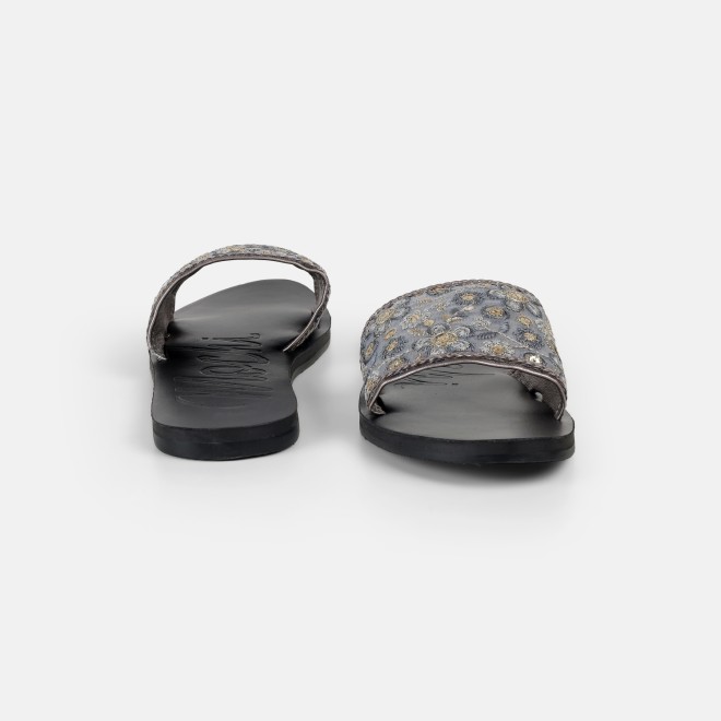 Mochi Women Gun-metal Casual Slip Ons (SKU: 41-577-29-36)