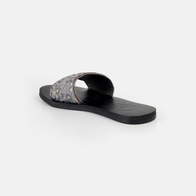 Mochi Women Gun-metal Casual Slip Ons (SKU: 41-577-29-36)