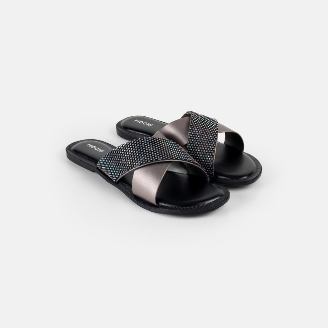 Mochi Women Black Casual Slip Ons (SKU: 41-578-11-36)