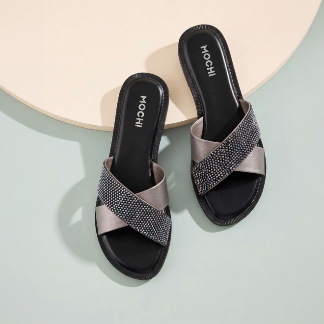 Women Black Casual Slip Ons