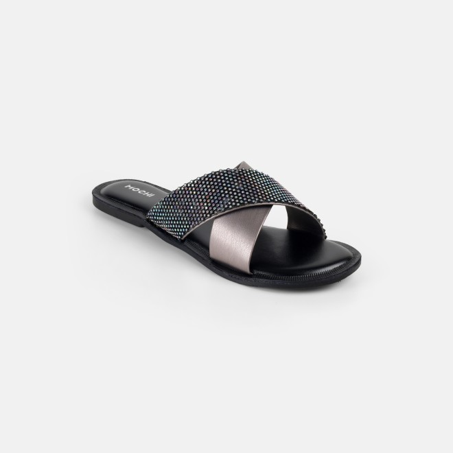 Mochi Women Black Casual Slip Ons (SKU: 41-578-11-36)