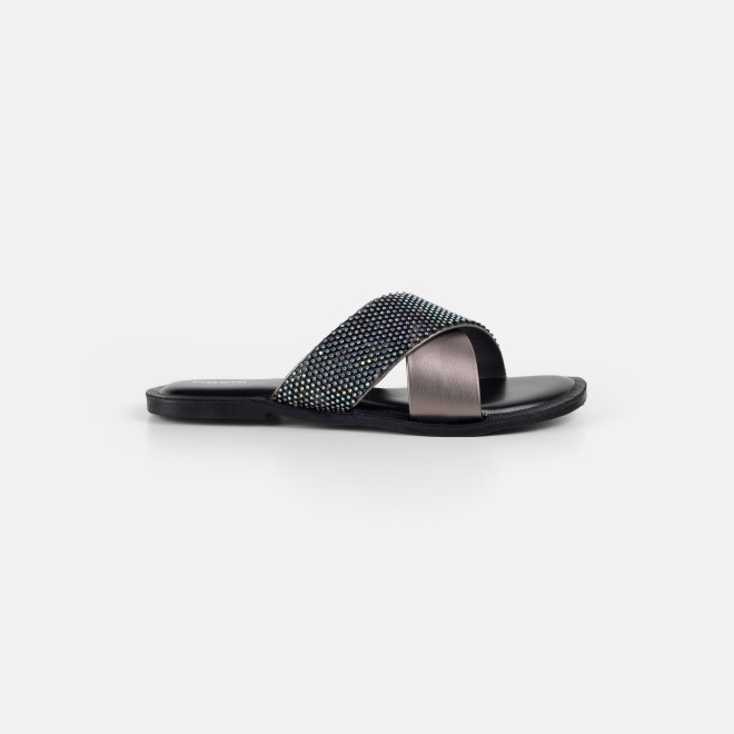 Mochi Women Black Casual Slip Ons (SKU: 41-578-11-36)