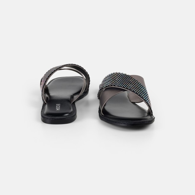 Mochi Women Black Casual Slip Ons (SKU: 41-578-11-36)