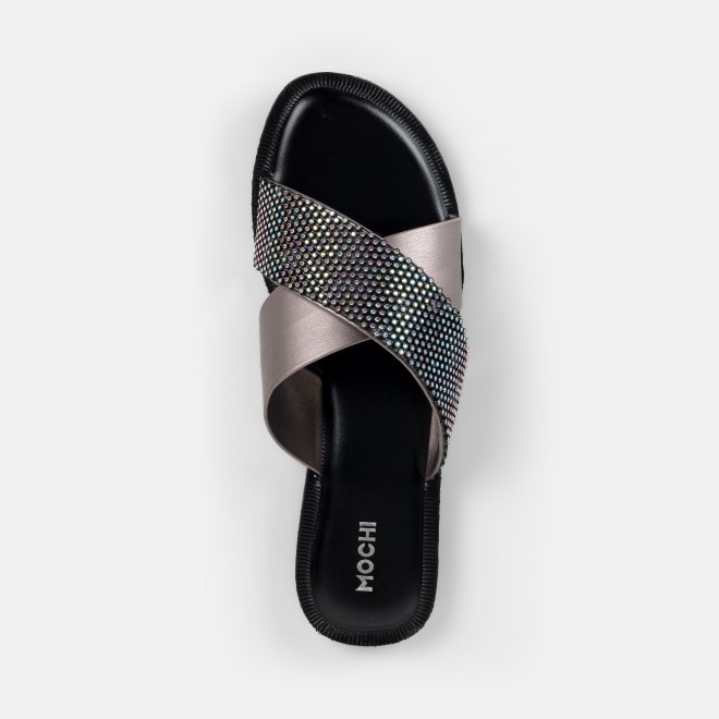 Mochi Women Black Casual Slip Ons (SKU: 41-578-11-36)