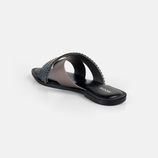 Mochi Women Black Casual Slip Ons (SKU: 41-578-11-36)