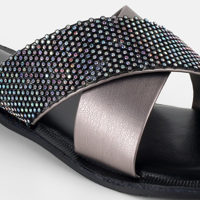 Mochi Women Black Casual Slip Ons (SKU: 41-578-11-36)