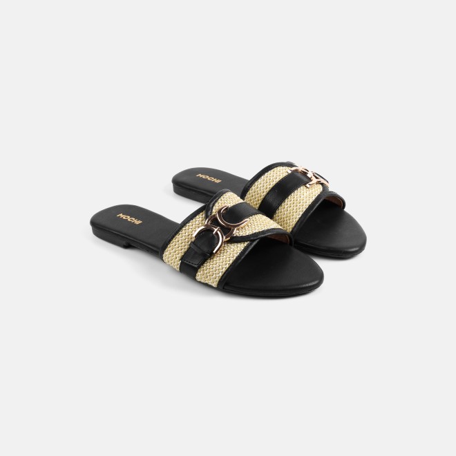 Mochi Women Black Casual Slippers (SKU: 41-588-11-36)