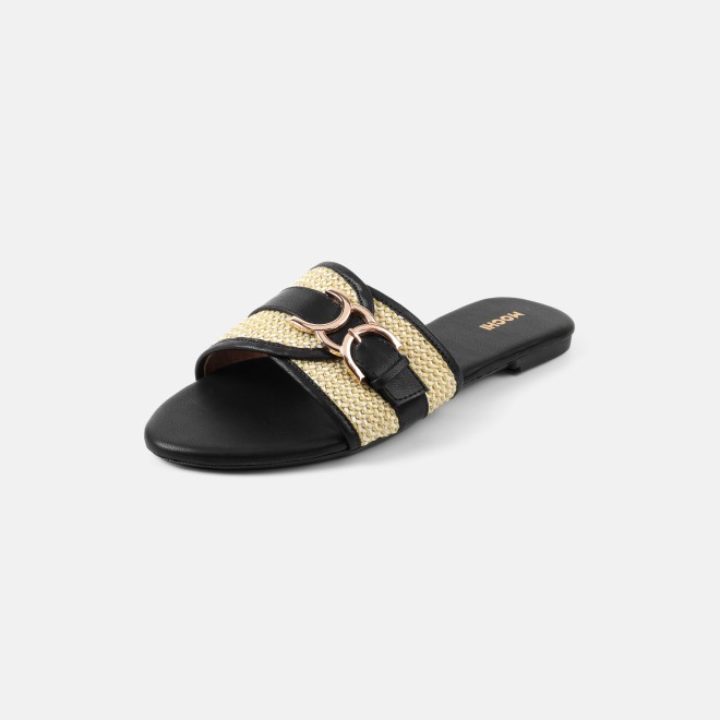 Mochi Women Black Casual Slippers (SKU: 41-588-11-36)