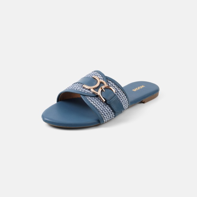 Mochi Women Blue Casual Slippers (SKU: 41-588-45-36)