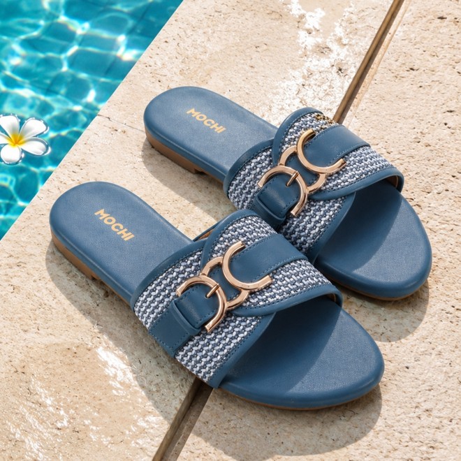 Mochi Women Blue Casual Slippers (SKU: 41-588-45-36)