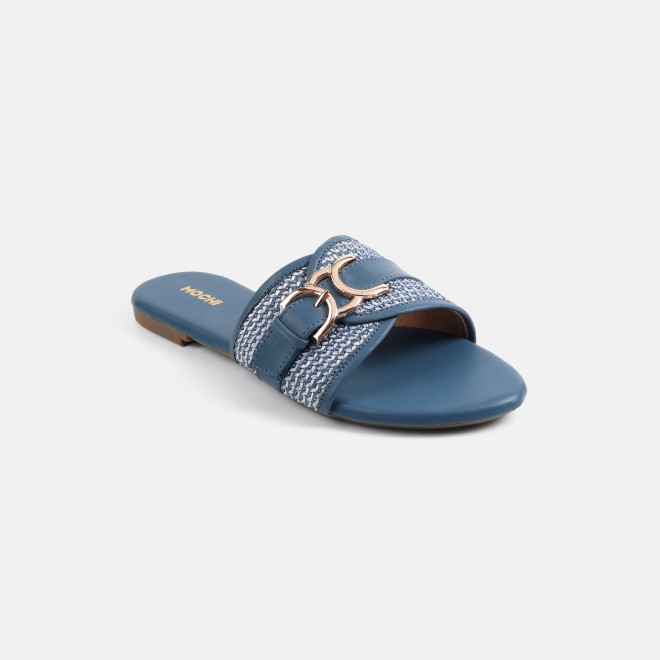 Mochi Women Blue Casual Slippers (SKU: 41-588-45-36)