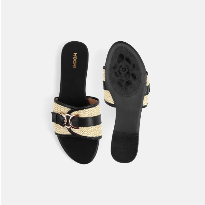 Mochi Women Black Casual Slippers (SKU: 41-588-11-36)