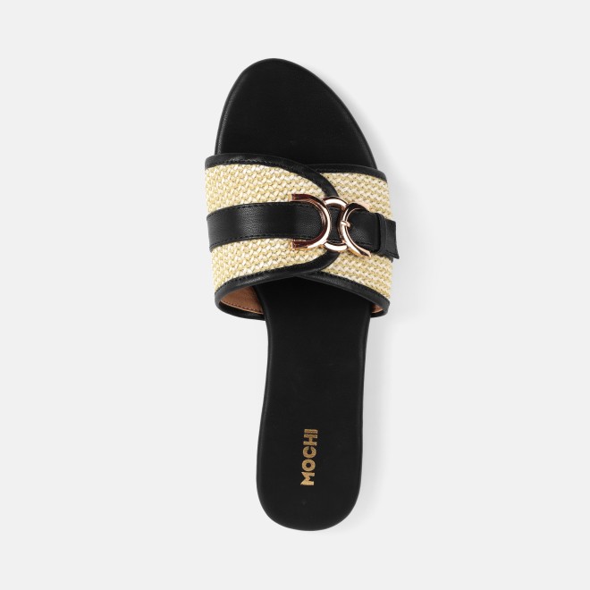 Mochi Women Black Casual Slippers (SKU: 41-588-11-36)