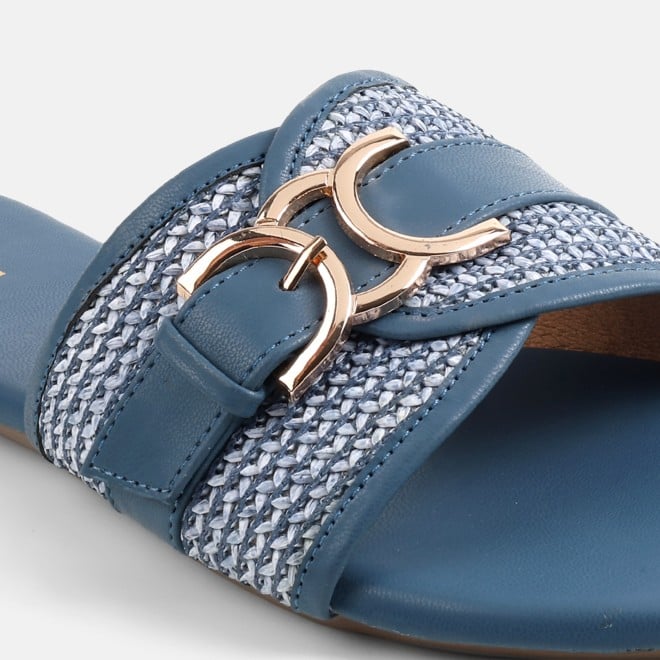 Mochi Women Blue Casual Slippers (SKU: 41-588-45-36)
