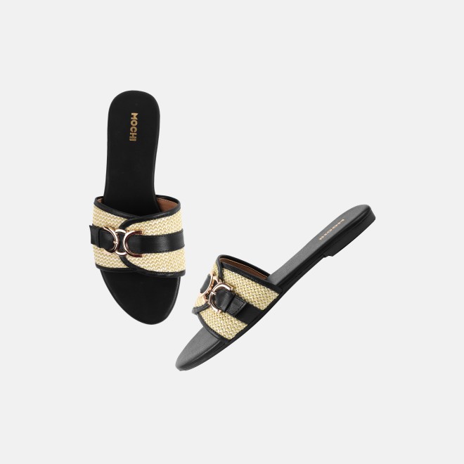 Mochi Women Black Casual Slippers (SKU: 41-588-11-36)