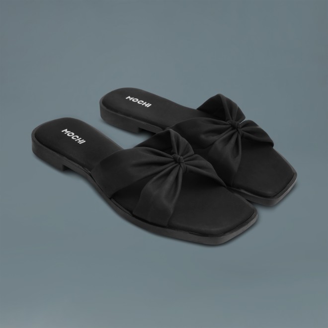 Women Black Casual Slippers
