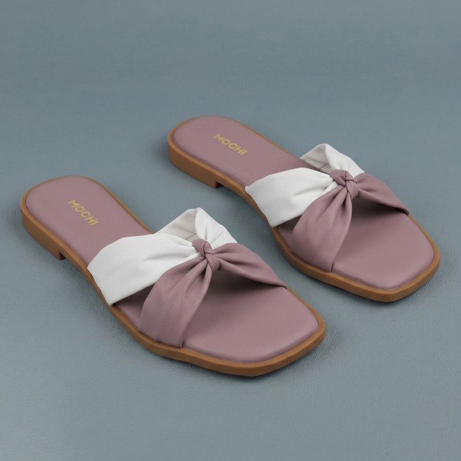 Women Peach Casual Slippers