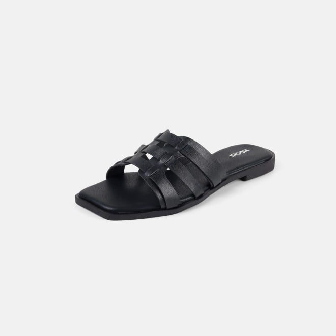 Mochi Women Gun-metal Casual Slip Ons (SKU: 41-593-29-36)