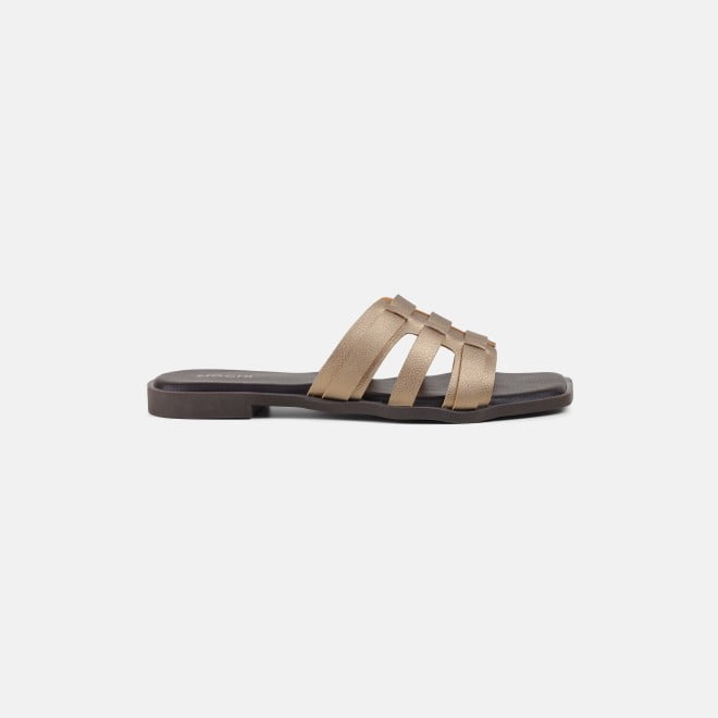 Mochi Women Antic-gold Casual Slip Ons (SKU: 41-593-28-36)