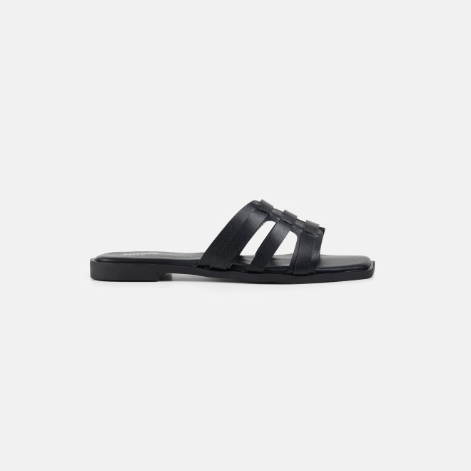 Mochi Women Gun-metal Casual Slip Ons (SKU: 41-593-29-36)