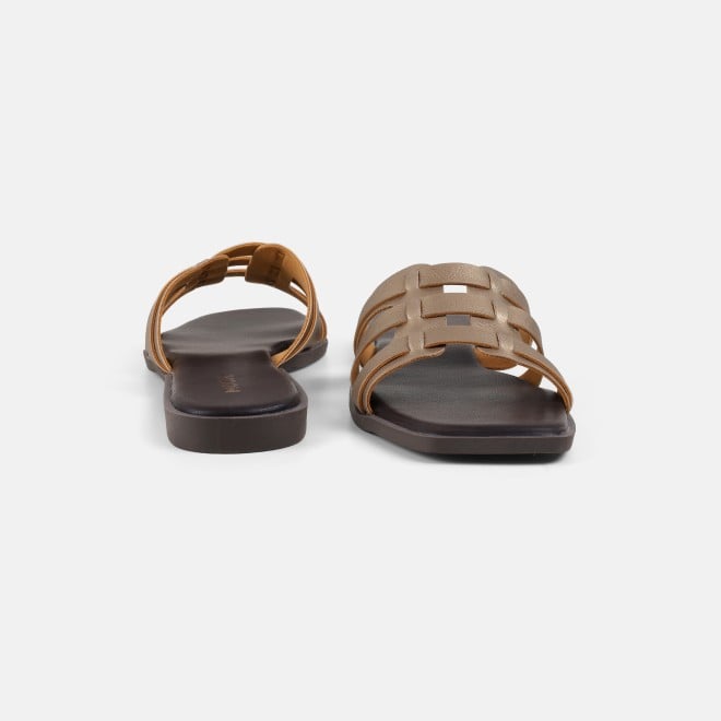 Mochi Women Antic-gold Casual Slip Ons (SKU: 41-593-28-36)