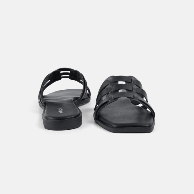 Mochi Women Gun-metal Casual Slip Ons (SKU: 41-593-29-36)