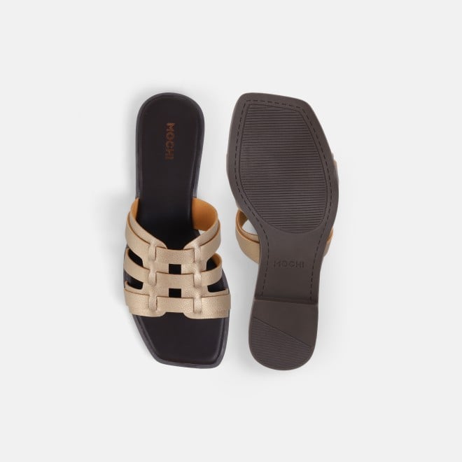 Mochi Women Antic-gold Casual Slip Ons (SKU: 41-593-28-36)