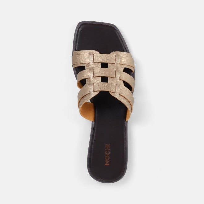 Mochi Women Antic-gold Casual Slip Ons (SKU: 41-593-28-36)