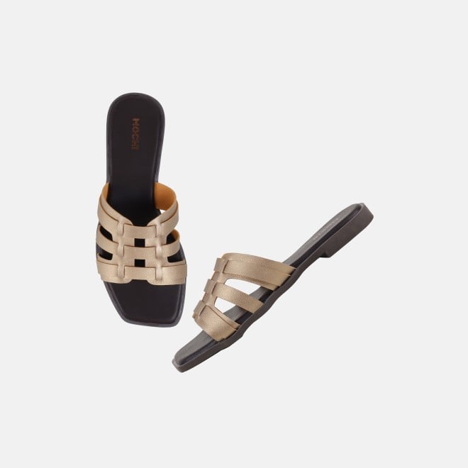 Mochi Women Antic-gold Casual Slip Ons (SKU: 41-593-28-36)