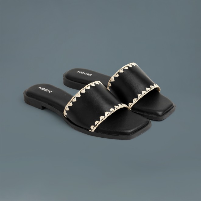 Women Black Casual Slippers