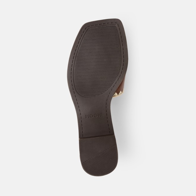 Mochi Women Tan Casual Slippers (SKU: 41-594-23-36)