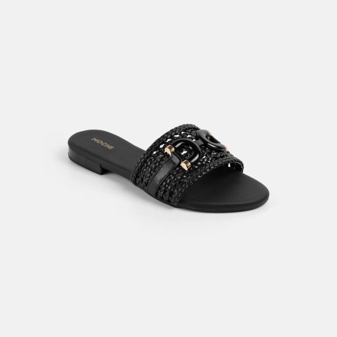 Women Black Casual Slippers