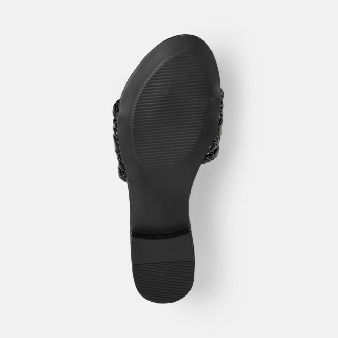 Mochi Women Black Casual Slippers (SKU: 41-600-11-36)