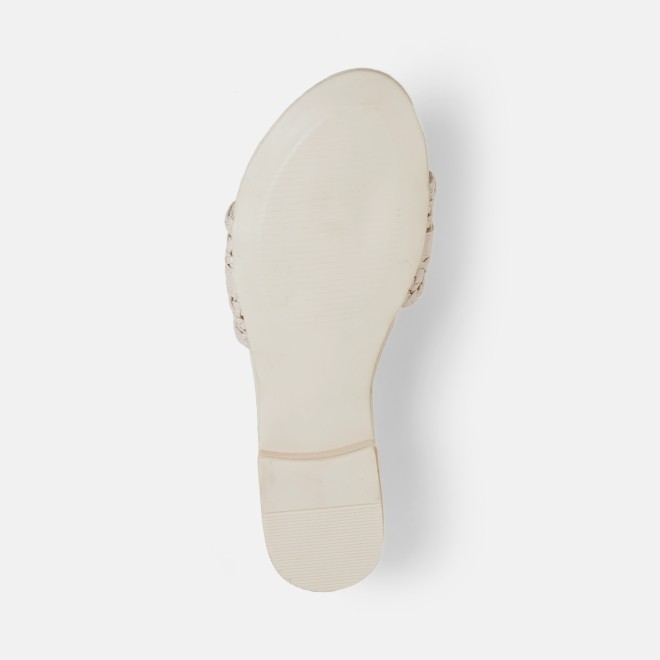 Mochi Women Off-white Casual Slippers (SKU: 41-600-66-36)