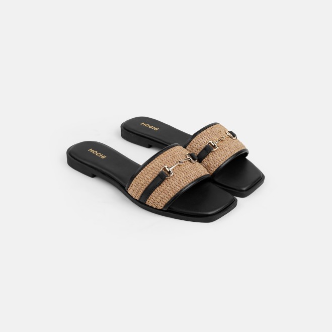 Mochi Women Black Casual Slippers (SKU: 41-631-11-36)