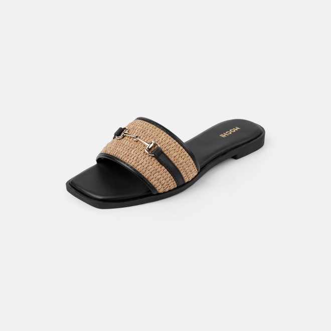 Mochi Women Black Casual Slippers (SKU: 41-631-11-36)