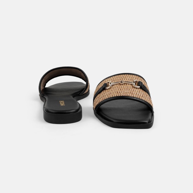 Mochi Women Black Casual Slippers (SKU: 41-631-11-36)