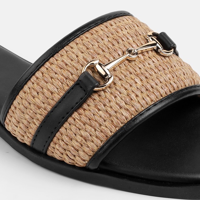 Mochi Women Black Casual Slippers (SKU: 41-631-11-36)