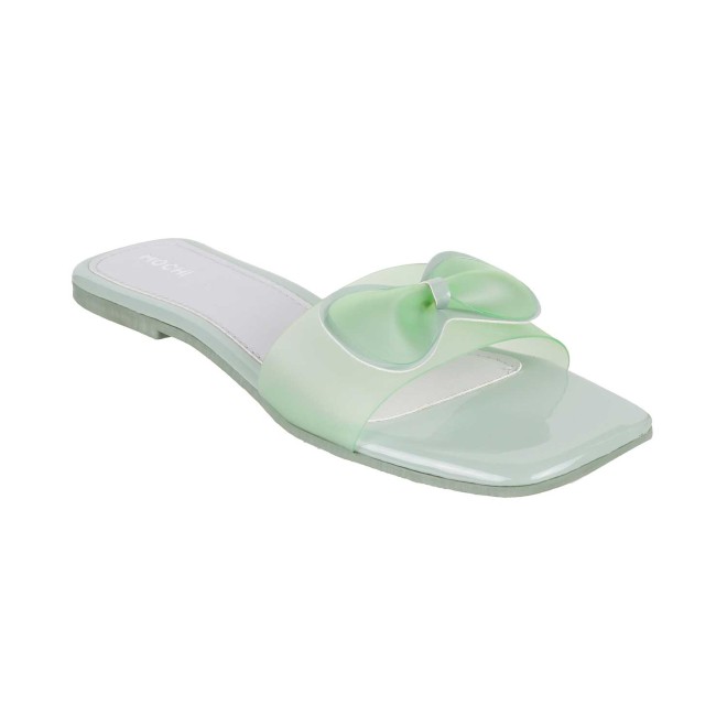 Mochi Women Green Casual Slippers (SKU: 41-66-21-36)