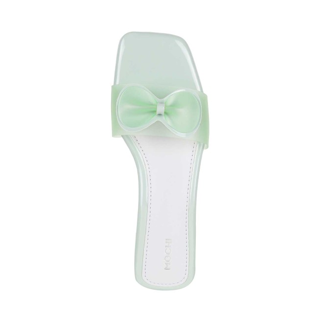 Mochi Women Green Casual Slippers (SKU: 41-66-21-36)