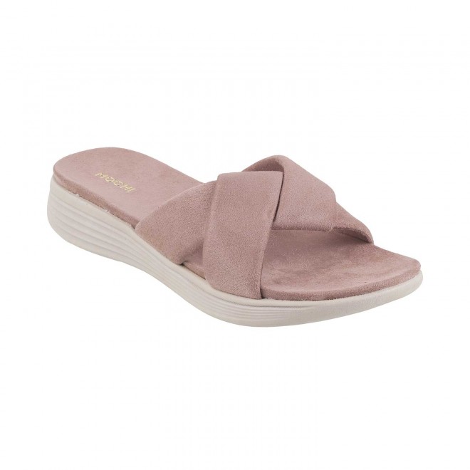 Mochi Women Beige Casual Slippers (SKU: 41-76-20-36)