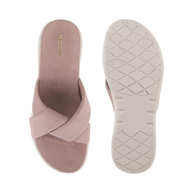Mochi Women Beige Casual Slippers (SKU: 41-800076-20-37)