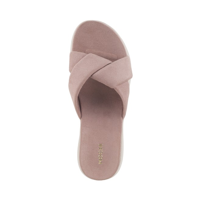 Mochi Women Beige Casual Slippers (SKU: 41-800076-20-37)