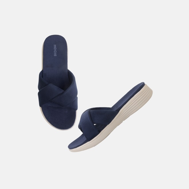 Mochi Women Blue-navy Casual Slippers (SKU: 41-800076-17-37)