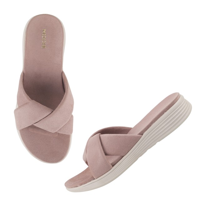 Mochi Women Beige Casual Slippers (SKU: 41-800076-20-37)